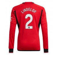 Manchester United Victor Lindelof #2 Domáci futbalový dres 2023-24 Dlhy Rukáv